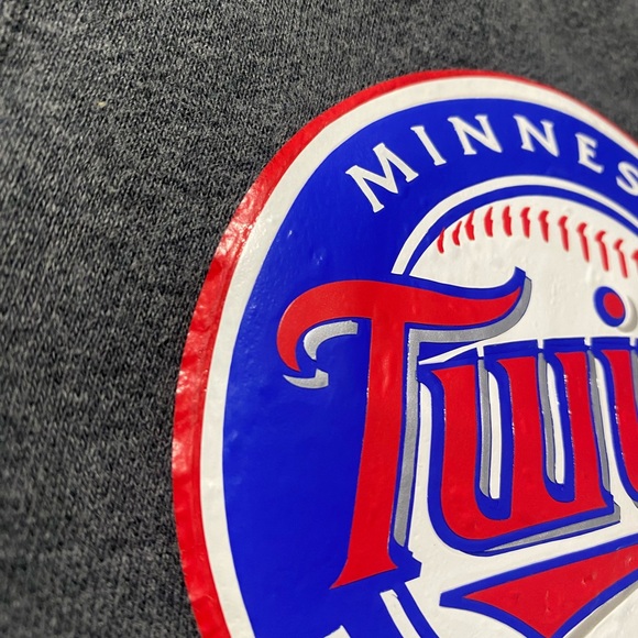 Mens Minnesota Twins MLB 1/4 Zip Gray Pullover Size 2XL - Picture 4 of 12